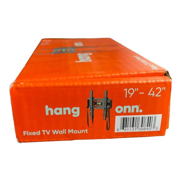 New Hang Onn Fixed TV Wall Mount 19" to 42" Holds Up To 100lbs - Picture 3 of 5